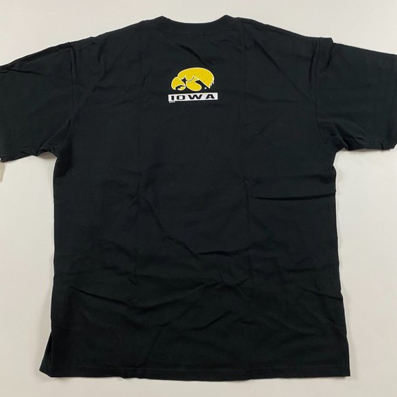 Vintage NWT Iowa Hawkeyes T Shirt Mens XL Black Cotton NCAA - Picture 6 of 9